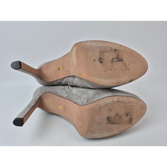 Veronica Beard Women's Grey Suede Platform Dali Stiletto Heeled Boots Size 11 - Picture 6 of 8